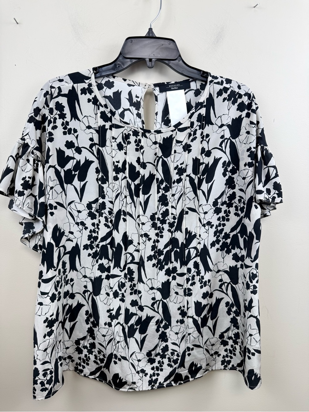 Weekend MAXMARA silk crepe de chine floral top 8
